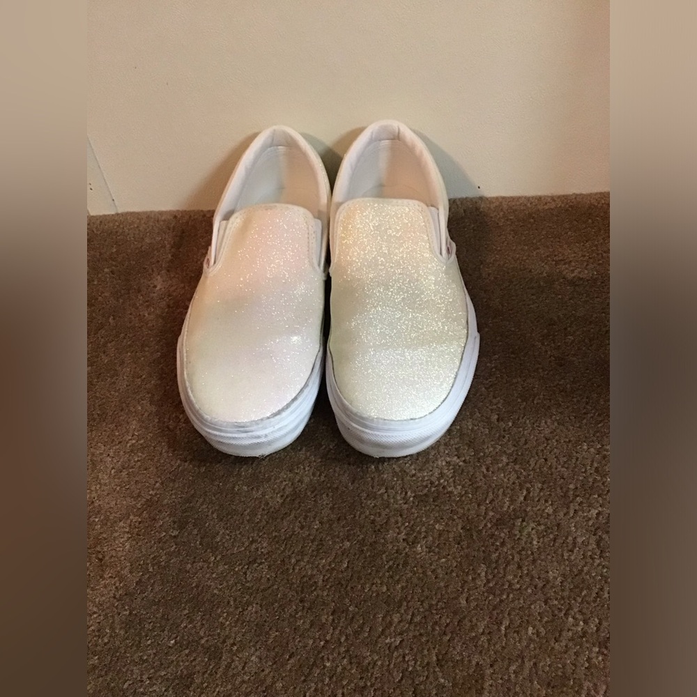 Vans Iridescent Glitter Slip-On Sneakers